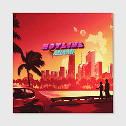 Холст квадратный HOTLINE MIAMI, цвет: 3D-принт — фото 2