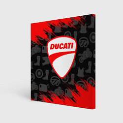 Холст квадратный DUCATI 2, цвет: 3D-принт