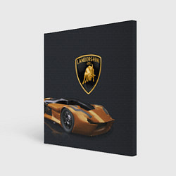 Холст квадратный Lamborghini- motorsport, цвет: 3D-принт