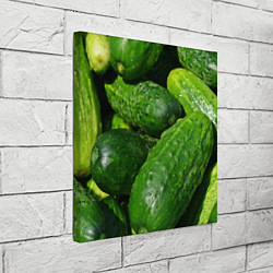 Холст квадратный Огурцы, цвет: 3D-принт — фото 2