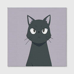 Холст квадратный Чёрный кот, цвет: 3D-принт — фото 2