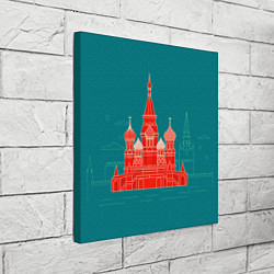 Холст квадратный Москва, цвет: 3D-принт — фото 2