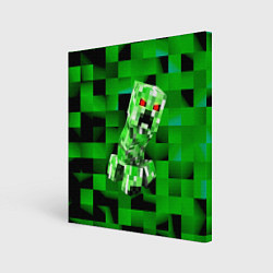 Картина квадратная Minecraft creeper