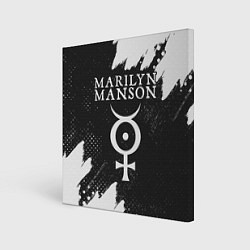 Холст квадратный MARILYN MANSON М МЭНСОН, цвет: 3D-принт