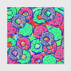 Холст квадратный Donuts, цвет: 3D-принт — фото 2