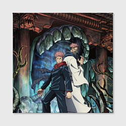 Холст квадратный Jujutsu Kaisen Sukuna подземелье, цвет: 3D-принт — фото 2