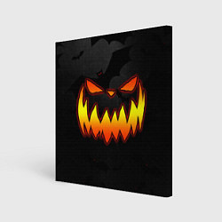 Картина квадратная Pumpkin smile and bats