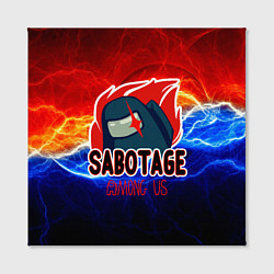Холст квадратный Among us sabotage, цвет: 3D-принт — фото 2