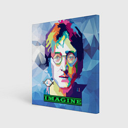 Холст квадратный Джон Леннон Imagine, цвет: 3D-принт