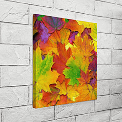 Холст квадратный Осенние листья, цвет: 3D-принт — фото 2