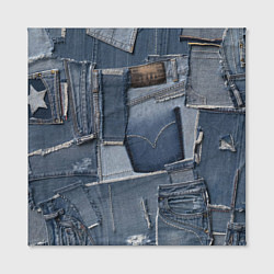 Холст квадратный Jeans life, цвет: 3D-принт — фото 2
