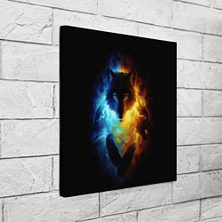 Холст квадратный Волки в огне, цвет: 3D-принт — фото 2