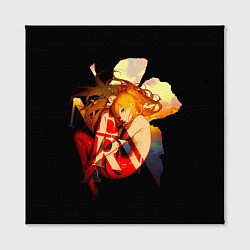 Холст квадратный Аска Евангелион Nerv, цвет: 3D-принт — фото 2