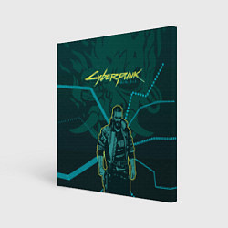 Холст квадратный Cyberpunk 2077, цвет: 3D-принт