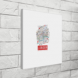 Холст квадратный Лондон, цвет: 3D-принт — фото 2