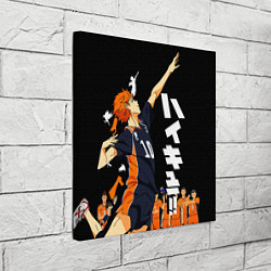 Холст квадратный ВОЛЕЙБОЛ!! HAIKYUU!!, цвет: 3D-принт — фото 2