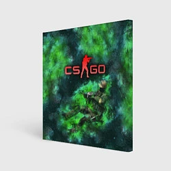 Холст квадратный CS GO Green rage, цвет: 3D-принт
