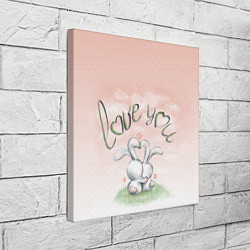 Холст квадратный Люблю тебя, цвет: 3D-принт — фото 2