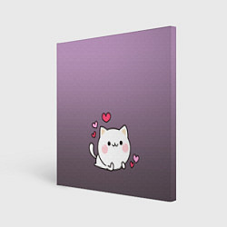 Картина квадратная Влюбленный котенок