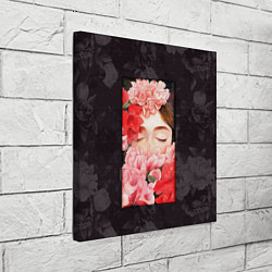 Холст квадратный Flowers girl, цвет: 3D-принт — фото 2