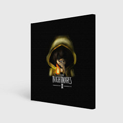 Холст квадратный Little Nightmares 2 Тссс, цвет: 3D-принт
