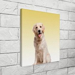 Холст квадратный Лабрадор ретривер пес, цвет: 3D-принт — фото 2