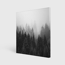 Картина квадратная Туманный лес