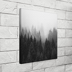 Холст квадратный Туманный лес цвета 3D-принт — фото 2