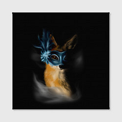 Холст квадратный Лиса в маске, цвет: 3D-принт — фото 2