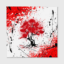 Холст квадратный САКУРА SAKURA ВИШНЯ, цвет: 3D-принт — фото 2