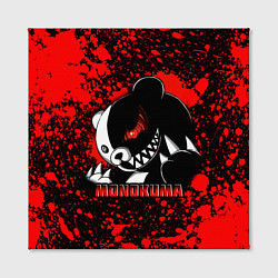 Холст квадратный MONOKUMA МОНОКУМА BLOOD, цвет: 3D-принт — фото 2