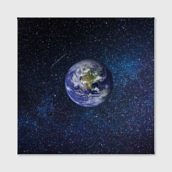 Холст квадратный Земля в космосе, цвет: 3D-принт — фото 2