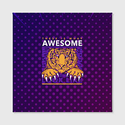Холст квадратный Awesome Тигр lion like, цвет: 3D-принт — фото 2