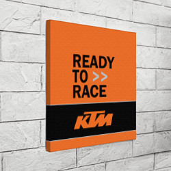 Холст квадратный KTM READY TO RACE Z, цвет: 3D-принт — фото 2