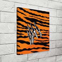Холст квадратный След от когтей тигра, цвет: 3D-принт — фото 2