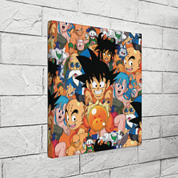 Холст квадратный Dragon Ball главные герои, цвет: 3D-принт — фото 2