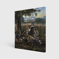 Картина квадратная Days gone Дикон и толпа фриков