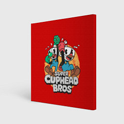 Картина квадратная Super Cuphead Bros