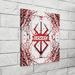Холст квадратный БЕРСЕРК рваный лого, цвет: 3D-принт — фото 2