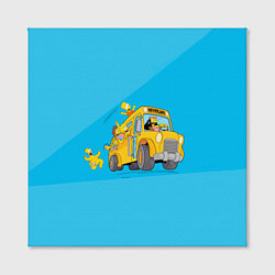 Холст квадратный Автобус в Неверленд, цвет: 3D-принт — фото 2
