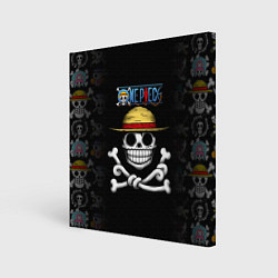 Холст квадратный Пираты Соломенной Шляпы One Piece, цвет: 3D-принт