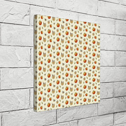 Холст квадратный Яблоки и мёд, цвет: 3D-принт — фото 2