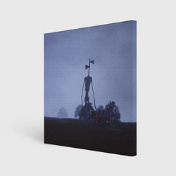 Холст квадратный СИРЕНОГОЛОВЫЙ У ДОМА, цвет: 3D-принт