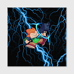 Холст квадратный Пико Pico Молния, цвет: 3D-принт — фото 2