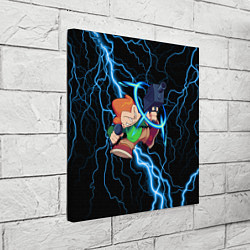 Холст квадратный Пико Pico Молния, цвет: 3D-принт — фото 2