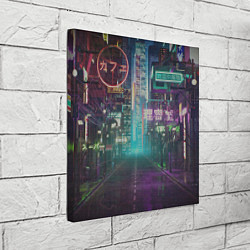 Холст квадратный Neon Tokyo, цвет: 3D-принт — фото 2