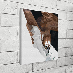 Холст квадратный Орёл в деле, цвет: 3D-принт — фото 2