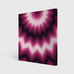 Холст квадратный Черно-пурпурный калейдоскоп, цвет: 3D-принт