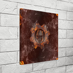 Холст квадратный ШЕСТЕРНЯ GEARS OF WAR Z, цвет: 3D-принт — фото 2