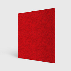 Холст квадратный Ярко-красный мраморный узор, цвет: 3D-принт